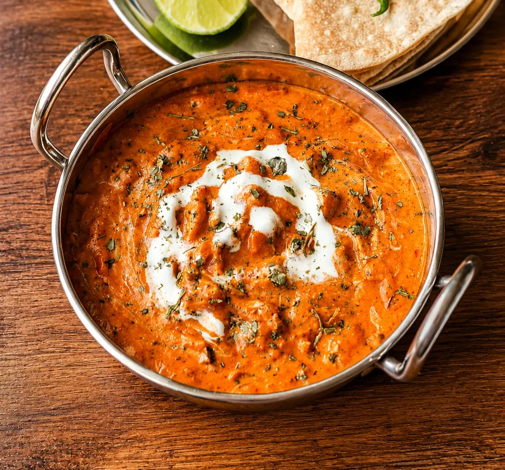Butter Chicken in tomato base at Butter Chicken Hut, Indian restaurant in NW Calgary